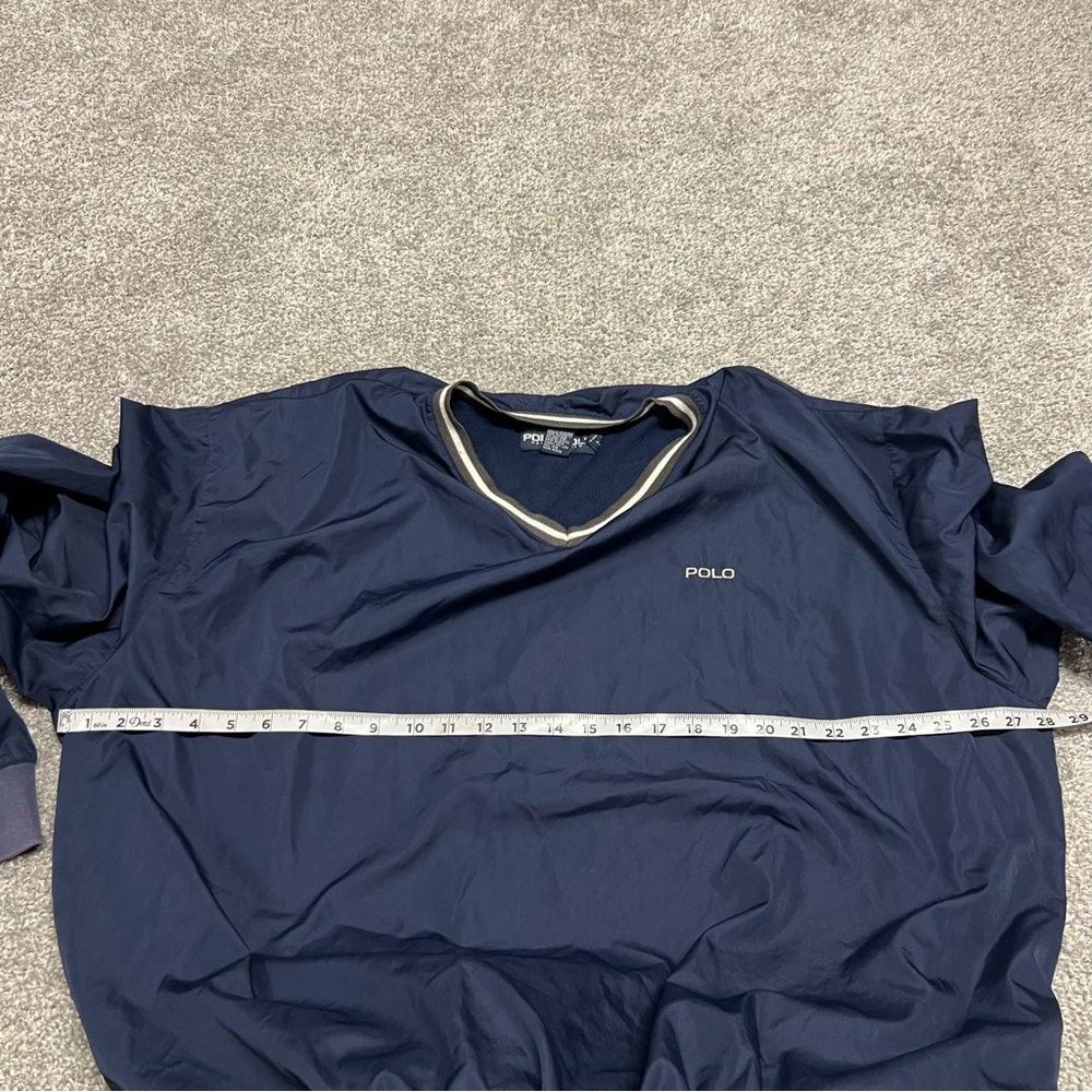 Polo Golf Ralph Lauren Jacket Mens XL Navy Windbreaker Logo Spellout Pullover - Picture 3 of 6